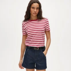 Vintage jersey classic-fit crewneck T-shirt in stripe