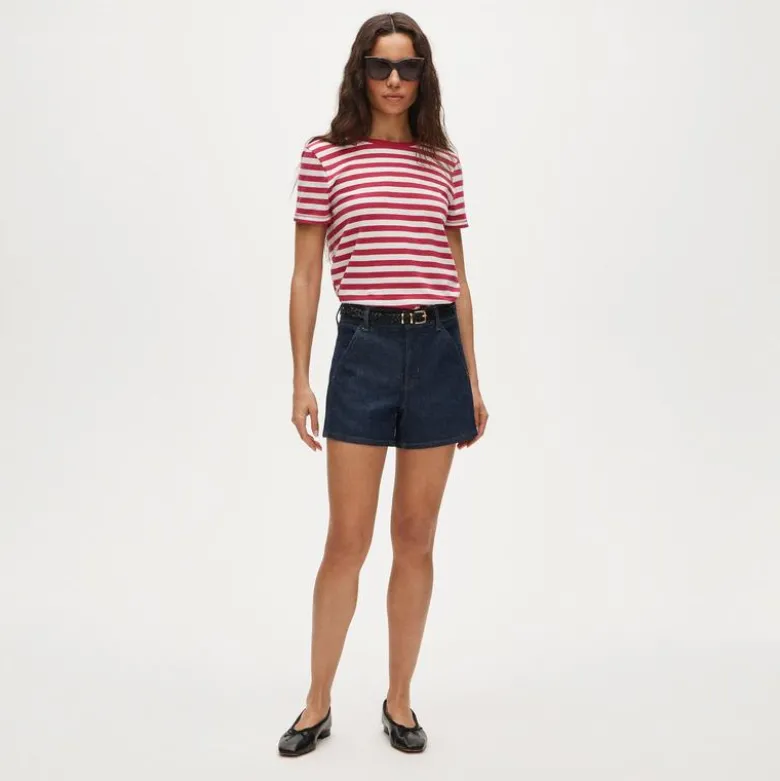 Vintage jersey classic-fit crewneck T-shirt in stripe