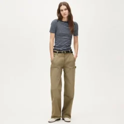 Vintage jersey puff-sleeve T-shirt in stripe
