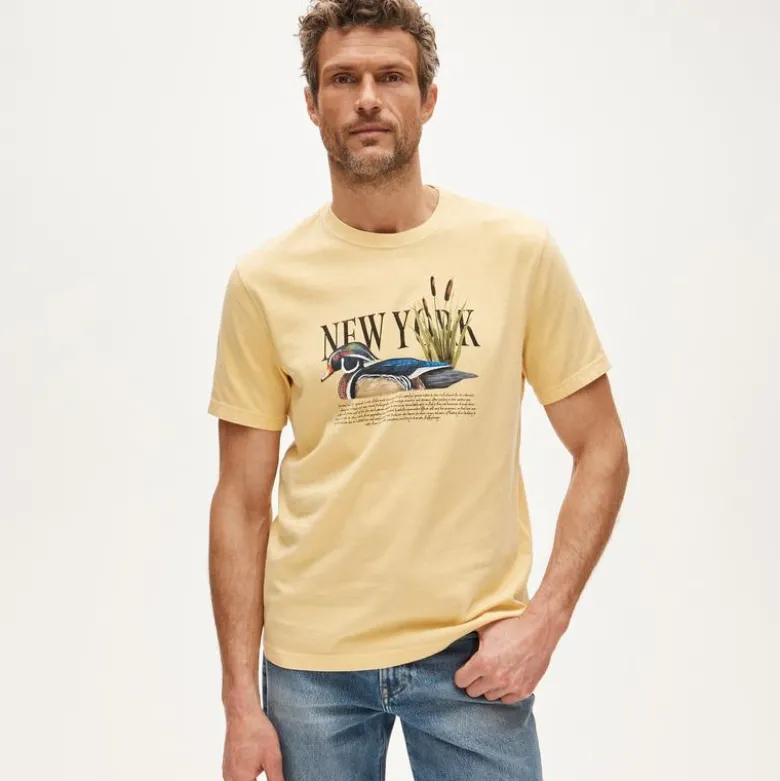 Vintage-wash cotton graphic T-shirt
