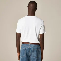 Vintage-wash cotton pocket T-shirt