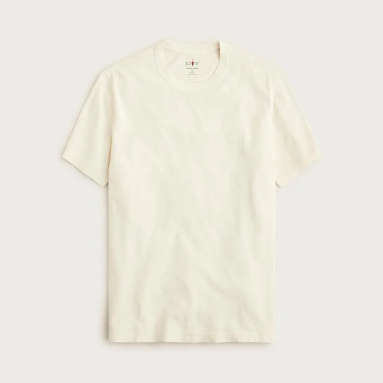 Vintage-wash cotton short-sleeve T-shirt