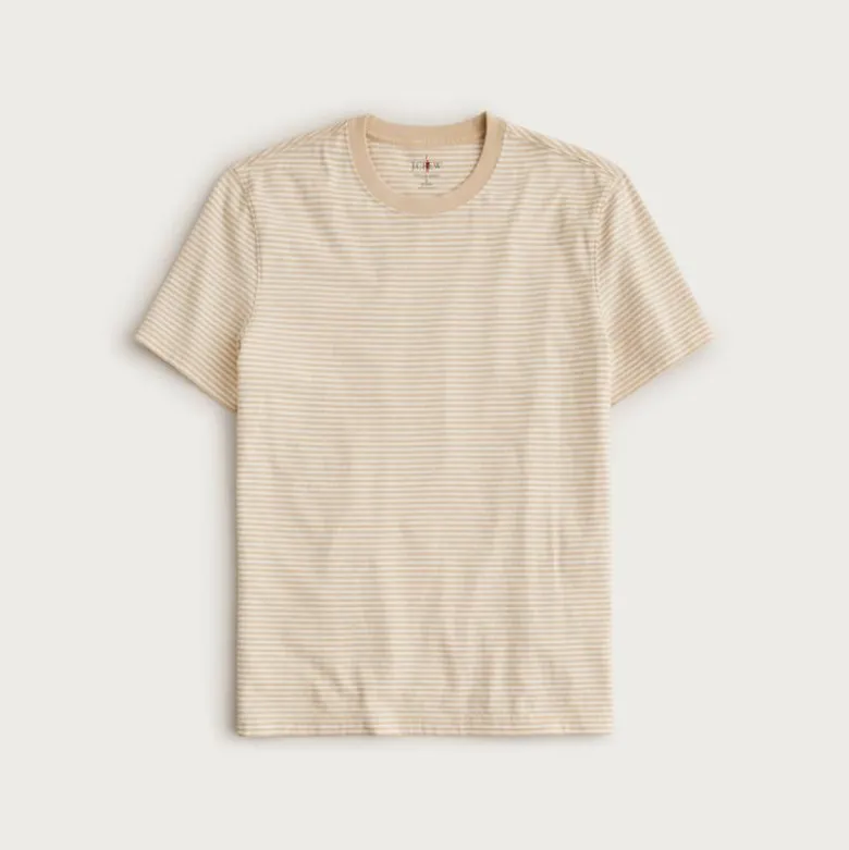 Vintage-wash cotton T-shirt in stripe