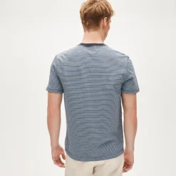 Vintage-wash cotton T-shirt in stripe