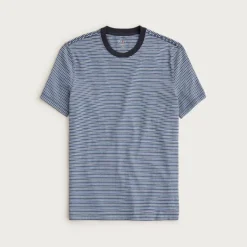 Vintage-wash cotton T-shirt in stripe