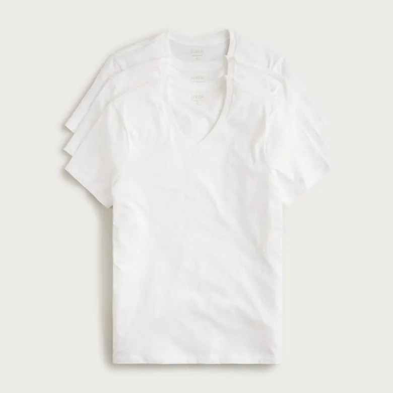 V-neck undershirts three-pack