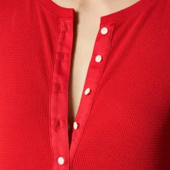 Waffle-knit one-piece