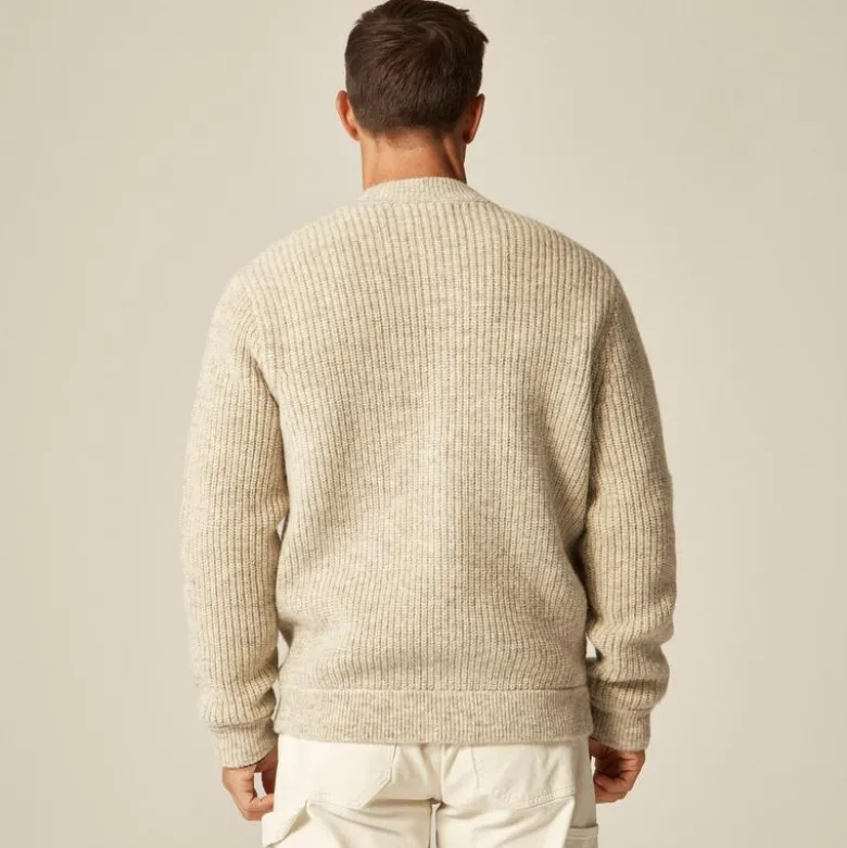 Wallace & Barnes baseball cardigan in English wool