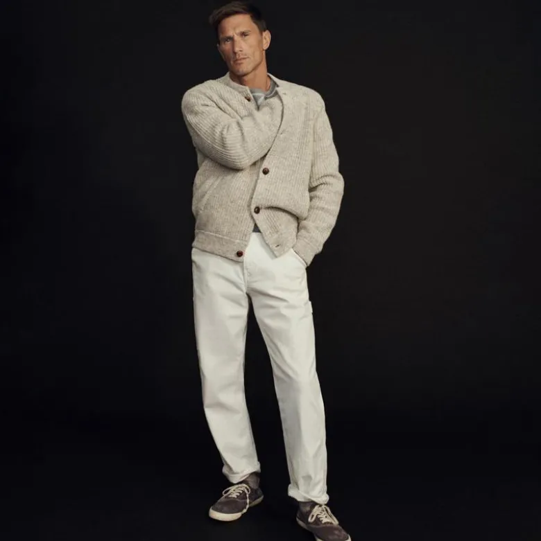 Wallace & Barnes baseball cardigan in English wool