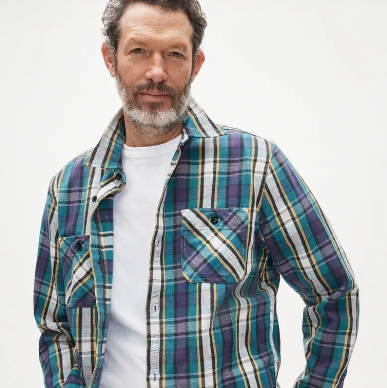Wallace & Barnes cotton twill workshirt in plaid
