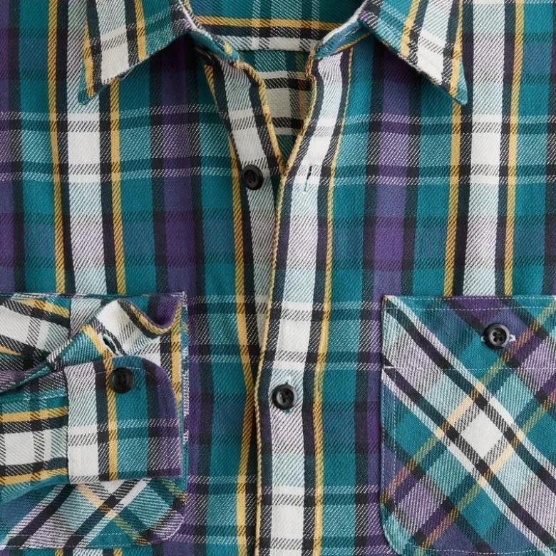 Wallace & Barnes cotton twill workshirt in plaid