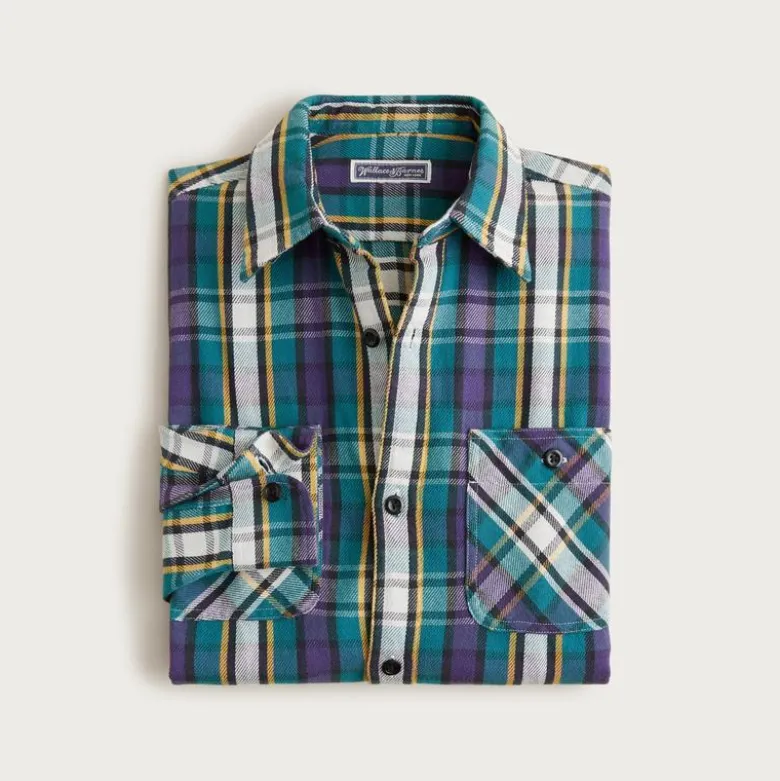 Wallace & Barnes cotton twill workshirt in plaid
