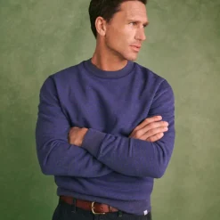 Wallace & Barnes lightweight french terry sweatshirt in stripe