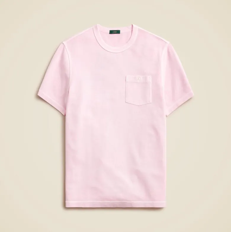 Washed piqué pocket T-shirt