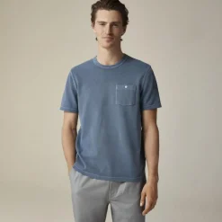 Washed piqué pocket T-shirt