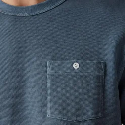 Washed piqué pocket T-shirt