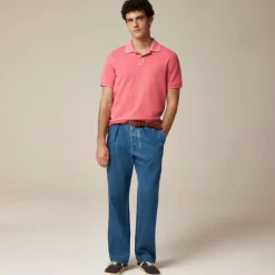 Washed piqué polo shirt