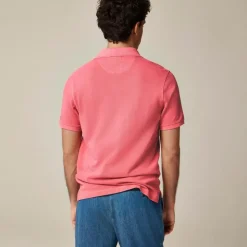 Washed piqué polo shirt