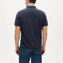 Washed piqué polo shirt in stripe