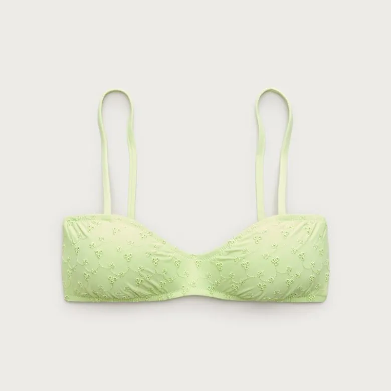 Wave eyelet bikini top