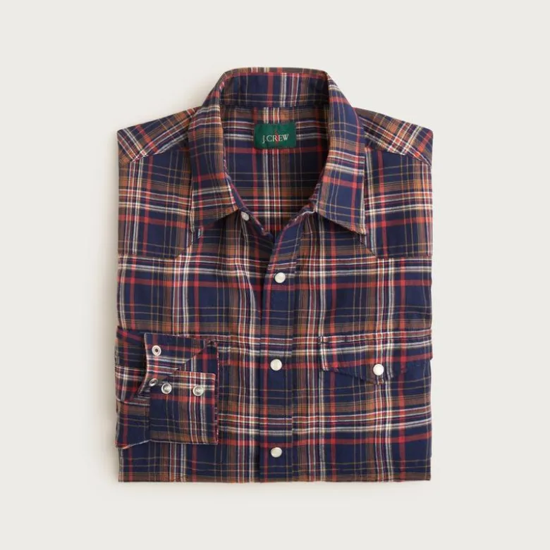 Western shirt in Indian madras plaid