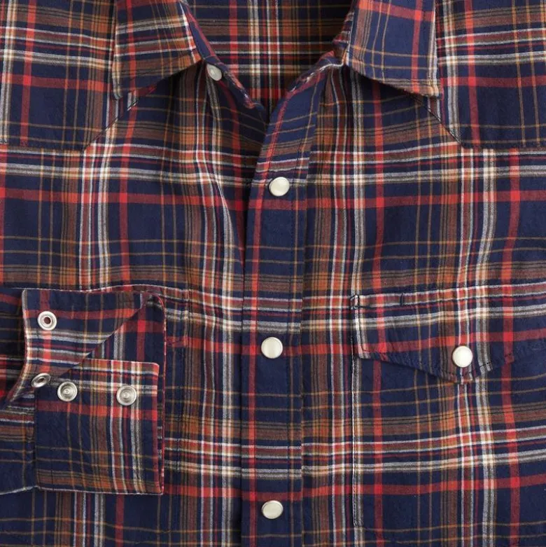 Western shirt in Indian madras plaid