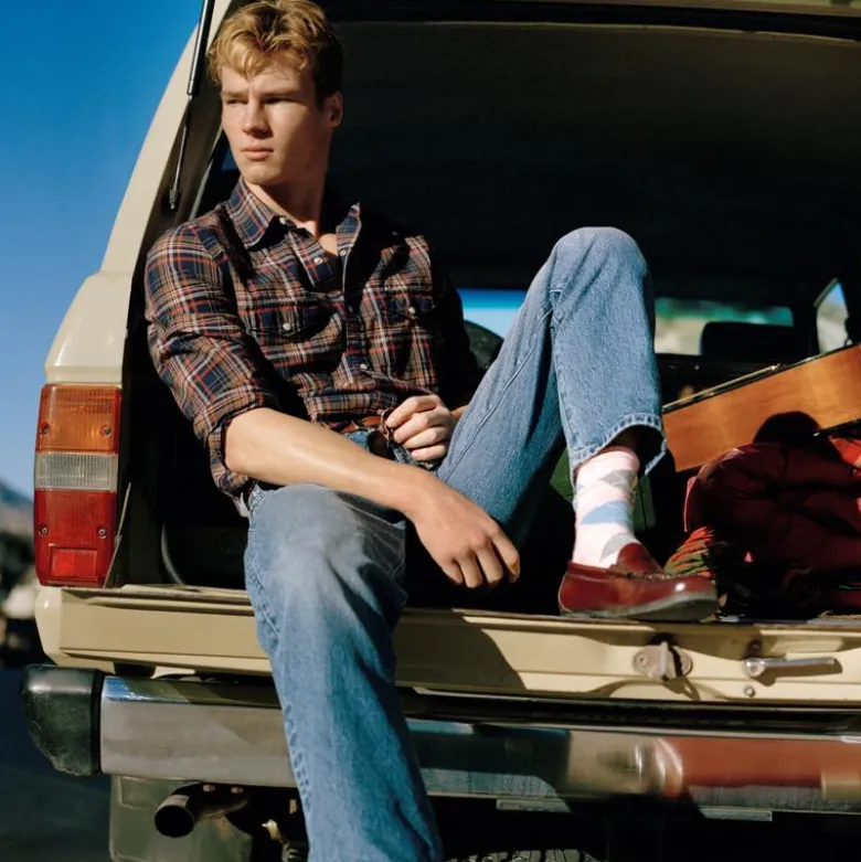 Western shirt in Indian madras plaid