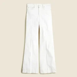 Wide-leg denim trouser in white
