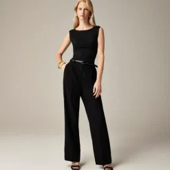 Wide-leg Essential pant in city crepe