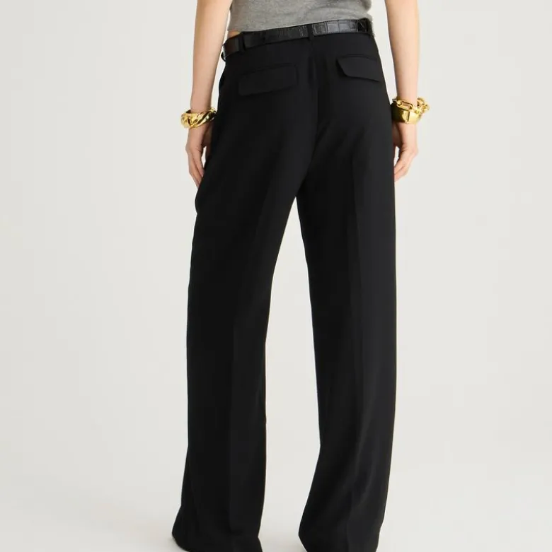 Wide-leg Essential pant in city crepe