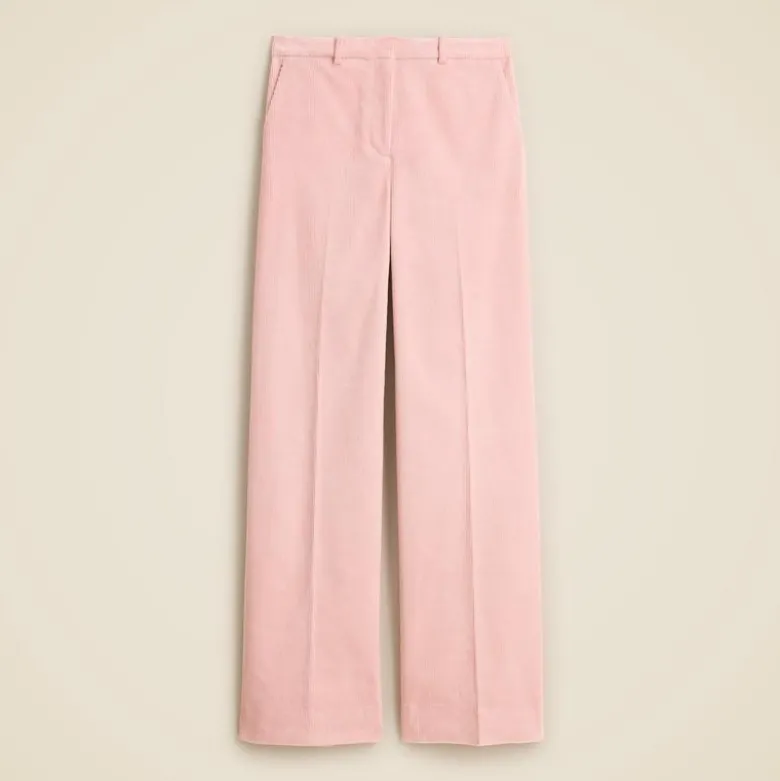 Wide-leg trouser in stretch corduroy