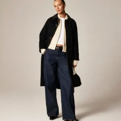 Wool cable-knit bomber jacket
