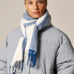 Wool-blend scarf in stripe